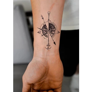 BP Tattoo Çapa ve Pusula Geçici Dövme