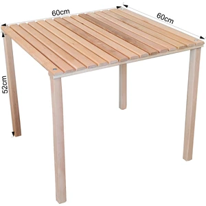 Ahşap Balkon Bahçe Plaj Piknik Sehpası 60 x 60 cm