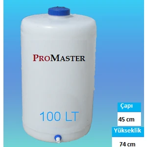 100 Lt Dikey Su Deposu VANA HEDİYE Tankı Bidonu Karavan