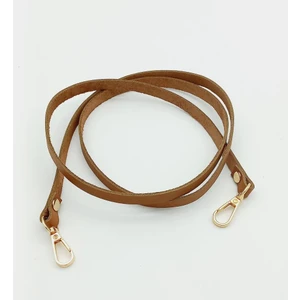 Angel Çanta Aksesuar  Deri Spagetti Model Taba Light Gold Metal Çanta Sapı