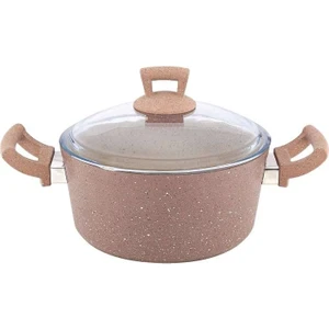 Granit Derin Tencere 24CM Kahve