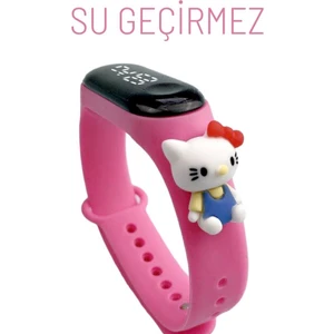 Çocuk Kol Saati LED Dokunmatik Su Geçirmez Hello Kitty