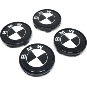 My Tuning Bmw Damla Geçme Jant Göbeği Siyah Beyaz 4 Lü 65/68MM