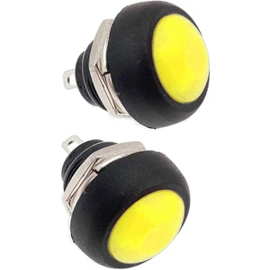 PBS-33B Push Buton 12MM Sarı Mantar Buton - 5 Adet