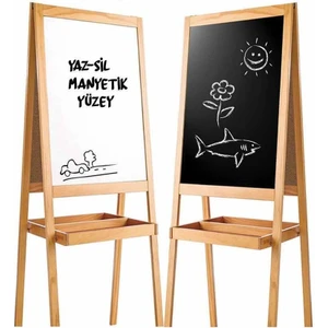 Manyetik Çift Taraflı Ahşap Yazı Tahtası
