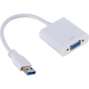 USB 3.0 To VGA Adaptör - 20 cm Beyaz (Usb 3.0 ve USB 2.0 Destekler) - AL2619