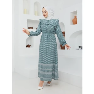 Doğal Kumaşlı-Desenli Elbise