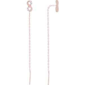 Doğan Silver Doğan Silvergümüş Sonsuzluk Zincirli Trend Küpe - Rose