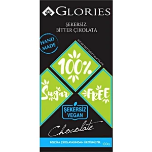 Şekersiz Vegan Bitter Çikolata 100 gr