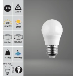 6W Top LED Ampul 6500K E27