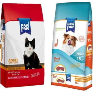 Kuzulu ve Pirinçli Yetişkin Kedi Maması 15 kg + Biftekli Yetişkin Köpek Maması 15 kg