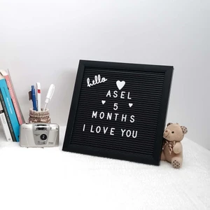 Patladı Gitti Değiştirilebilir Siyah Yazı Panosu Mesaj Tahtası - Beyaz Harf Setli