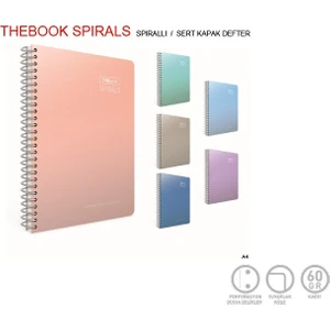 Thebook Spiralli Sert Kapak Defter 17X24 140 Yaprak Çizgisiz