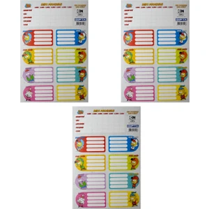 Kral Şakir Ders Programlı Okul Etiketi 3 YAPRAK6012