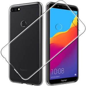Huawei Y7 2018 Kılıf Şeffaf Silikon Kamera Korumalı 0,30 mm