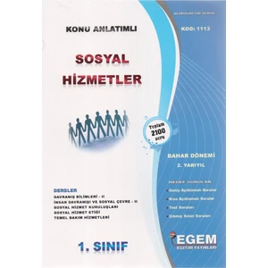 Egem Eğitim Yayınları AÖF Sosyal Hizmetler 1. Sınıf 2. Yarıyıl Bahar Dönemi Konu Anlatım Soru Bankası