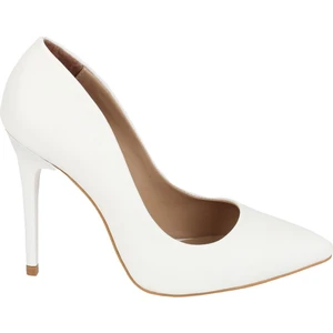 Beyaz Yüksek Ince Topuklu Stiletto Ayakkabı - Lapita
