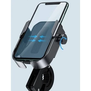 Armor Motorsiklet Telefon Tutucu Gümüş