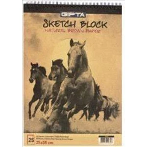 Sketch Block Natural Brown Paper 25X35
