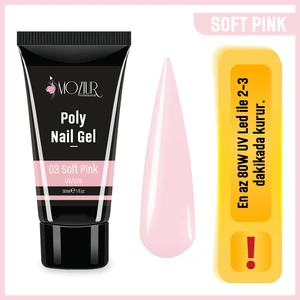 Professional Soft Pink Polygel Tırnak Jeli 30 ml – UV/LED Uyumlu, Hızlı Kuruyan ve Dayanıklı Formül