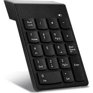 AL2698 Kablosuz 18 Tuşlu Mini Numerik Klavye - Siyah