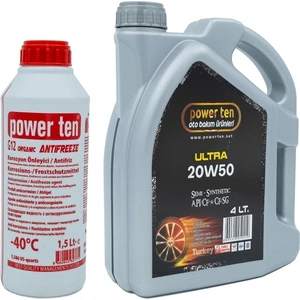 20W50 Motor Yağı 4 Litre + Kırmızı Antifriz -40 1.5 Litre 2022