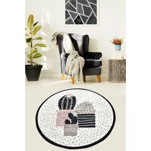 Chilai Home Three Cactus Dijital Halı Çap 100 cm
