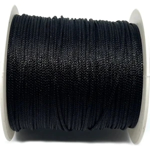 Makrome Paraşüt Ipi 1 mm 100 Metre Siyah Renk, Takı Ipi (1 Bobin 100 Metre)