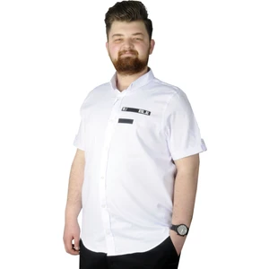 Modexl Büyük Beden Gömlek Baskılı Play 22365 Beyaz