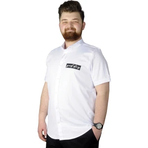 Modexl Büyük Beden Gömlek Baskılı God Day 22366 Beyaz