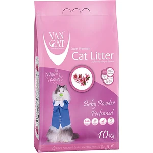Vancat Ince Taneli Bebek Pudralı Kedi Kumu 10 kg