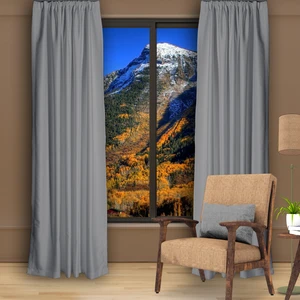 DECOPERDE Blackout (Karartma) Fon Perde-Güneşlik Pilesiz Extraforlu Düz Dikim Açık Gri