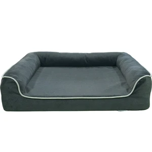 Premium Sofa Blok Sungerli Alezli Fermuarlı Yıkanabilir  Köpek Yatağı-Siyah