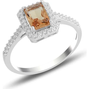 Söğütlü Silver Gümüş Rodyumlu Pırlanta Montürlü Zultanit Baget Taşlı Yüzük