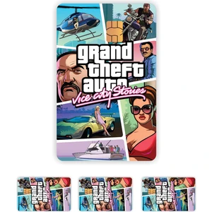 Quart Aksesuar 4 Adet Gta Vice City Kart Kaplama Sticker Kart Etiketi