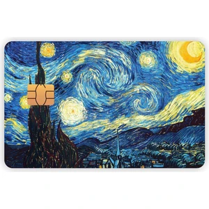 Quart Aksesuar 4 Adet Van Gogh Kart Kaplama Sticker Kart Etiketi