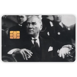 Quart Aksesuar 4 Adet Mustafa Kemal Atatürk Kart Kaplama Sticker Kart Etiketi