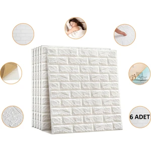 Renkli Duvarlar Kendinden Yapışkanlı Dekoratif Panel 70 x 77 cm 6 adet