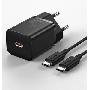 Baseus 25W Hızlı Şarj Başlığı ve 1 mt Type C Şarj ve Data Kablosu, Telefon ve Pc Şarj Aleti
