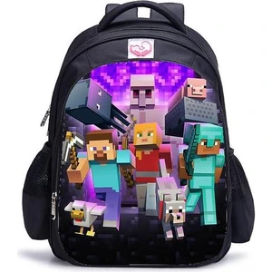 Minecraft Su Geçirmez Çocuk Sırt Çantası (Renkli-3) (Yurt Dışından)