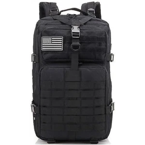 Siyah Askeri Taktik Sırt Çantası 45L Assault Pack Büyük Ordu Molle Bug Out Çanta Sırt Çantaları MZ868 (Yurt Dışından)