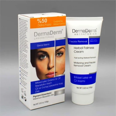 Dermaderm Bitkisel Gece Kremi 100 gr Leke Karşıtı Etkili Cilt