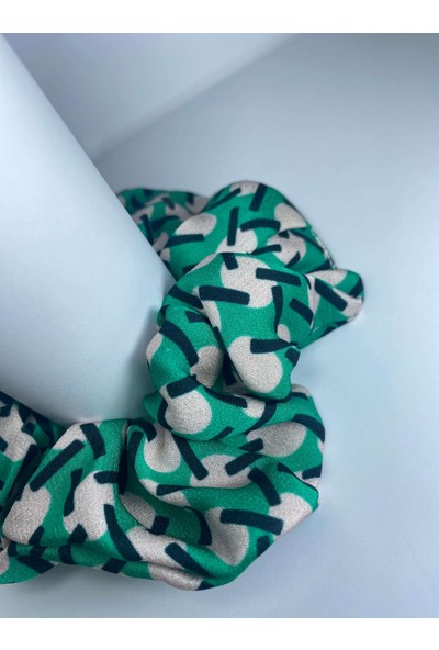 Meka Tekstil Bijuteri Yeşil Puantiyeli Burgu Toka