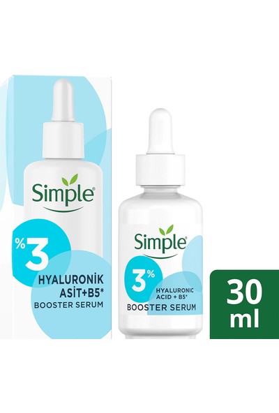Simple Booster Serum %3 Hyaluronik Asit + B5 Vitamini Derinlemesine Cilt Nemlendirme 30 ml
