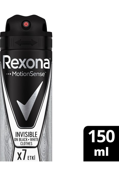 Rexona Men Erkek Anti-Perspirant Sprey Deodorant Invisible Black White Ter Kokusuna Karşı Koruma 150 ML