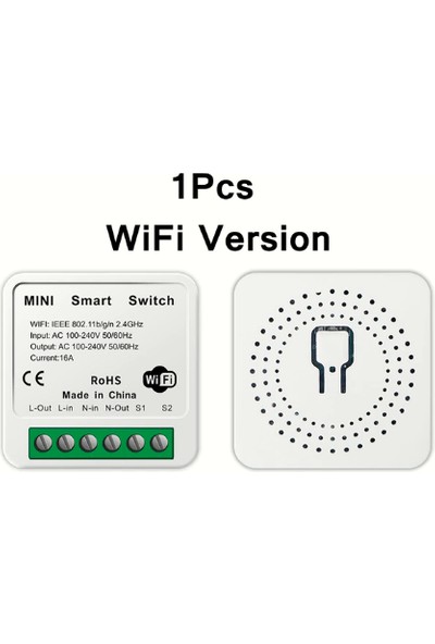 Tuya Wifi Mini Akıllı Anahtar 16A 2-Way Dıy Anahtarları