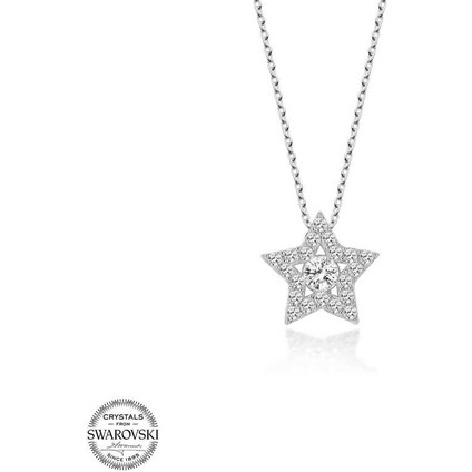 Swarovski Taşlı Gümüş Yıldız Tektaş Bayan Kolye fiyatları