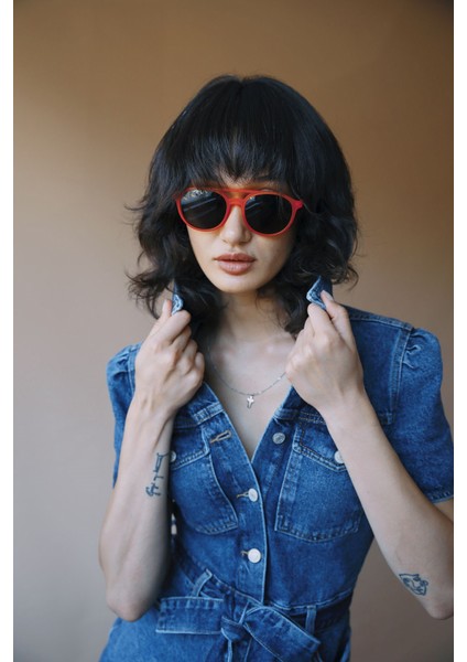Poonam Matt Orange Black Güneş Gözlüğü fiyatları