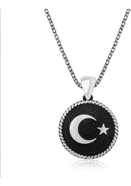 Ay Yıldız 925 Ayar Gümüş Kolye