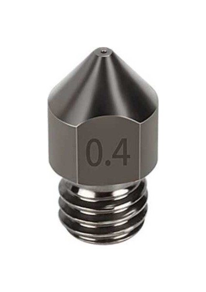 0.4mm Sertleştirilmiş Çelik Mk8 Nozzle - 1.75MM - Creality Uyumlu